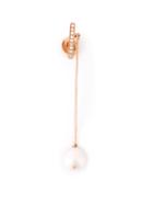 Dima Pearl Drop Single Earring, Women's, Metallic, Pearls/18kt Rose Gold
