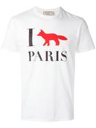 Maison Kitsuné 'i <3 Paris' T-shirt, Men's, Size: Xs, White, Cotton