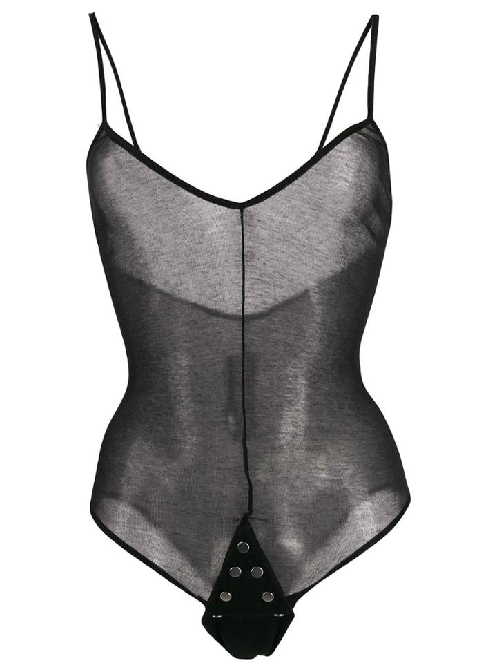 Rick Owens Spaghetti Strap Sheer Body - Black