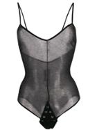 Rick Owens Spaghetti Strap Sheer Body - Black