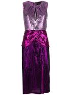 Christian Pellizzari Sequin Embellished Midi Dress - Pink & Purple