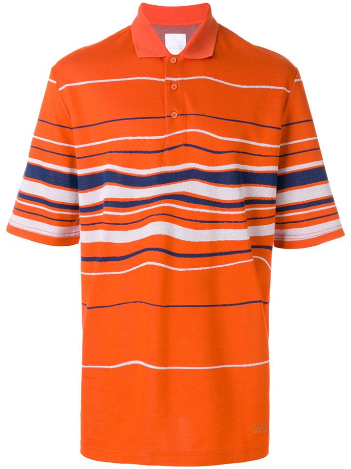 Napa By Martine Rose Striped Polo Shirt - Yellow & Orange