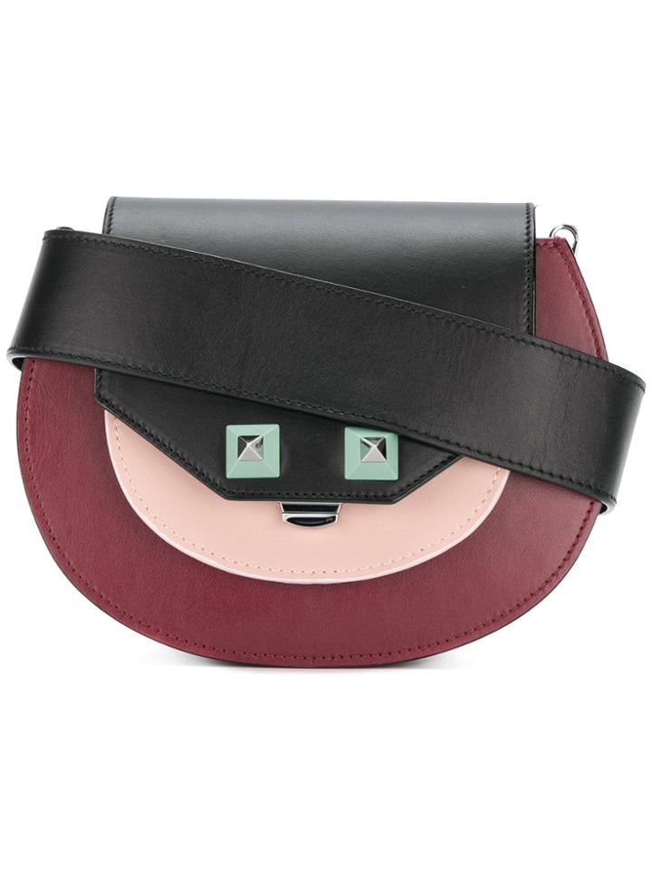 Salar Colour Block Shoulder Bag - Black