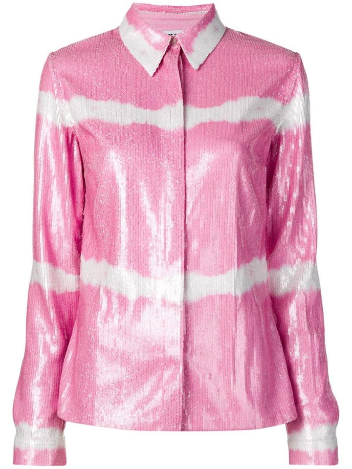 Msgm Pink Sequin Shirt