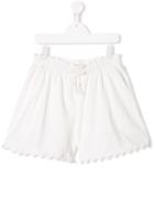 Chloé Teen Embellished Hem Shorts - White