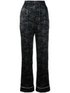 Dolce & Gabbana Printed Pyjama Pants, Women's, Size: 44, Black, Silk/spandex/elastane