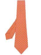 Kiton Micro Print Tie - Orange
