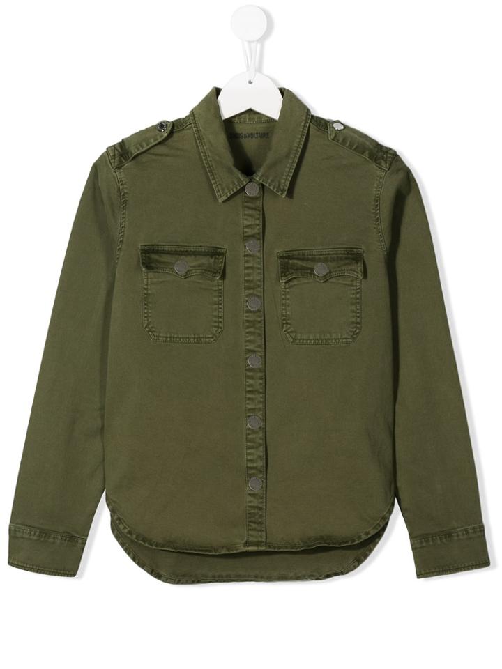 Zadig & Voltaire Kids Love Shirt - Green