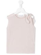Opililai - Sleeveless Bow Detail Top - Kids - Cotton/polyester - 10 Yrs, Girl's, Pink/purple