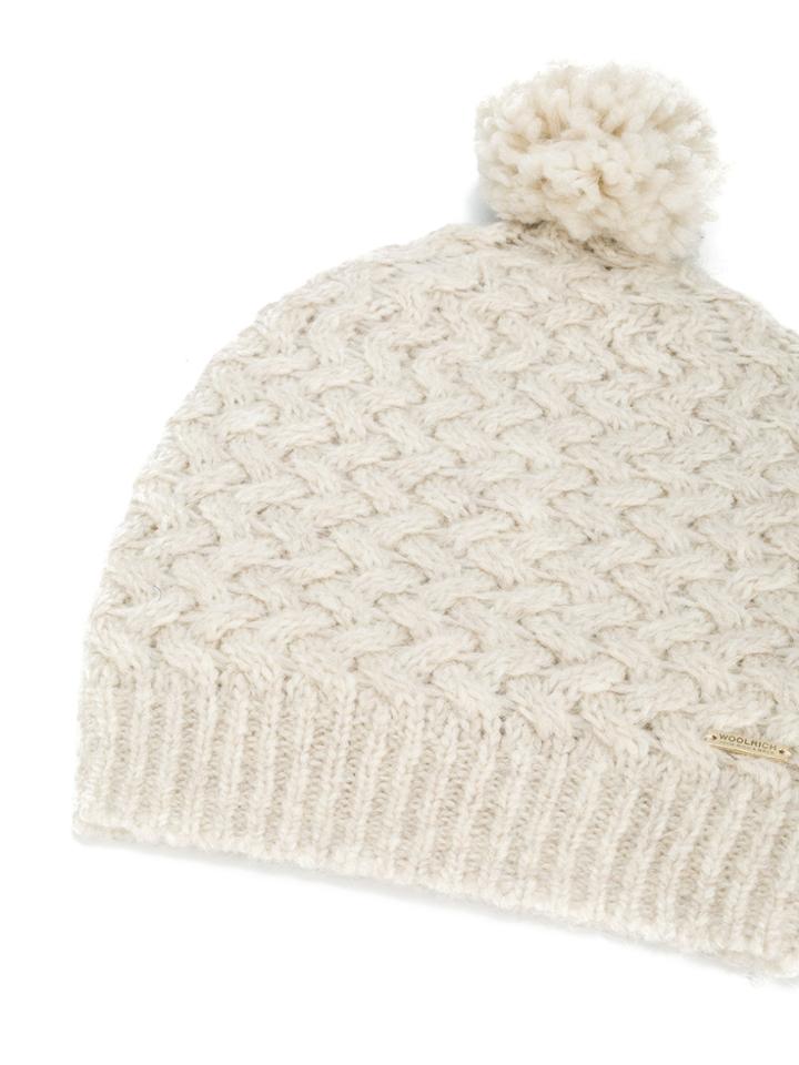 Woolrich Pom Pom Beanie - Nude & Neutrals