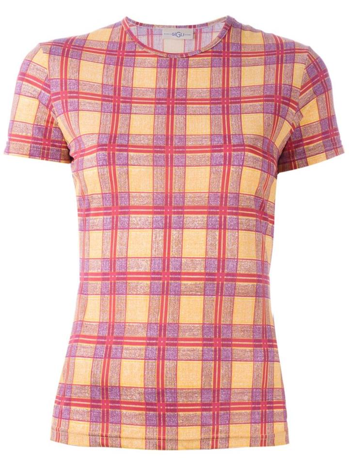 Romeo Gigli Vintage Plaid T-shirt