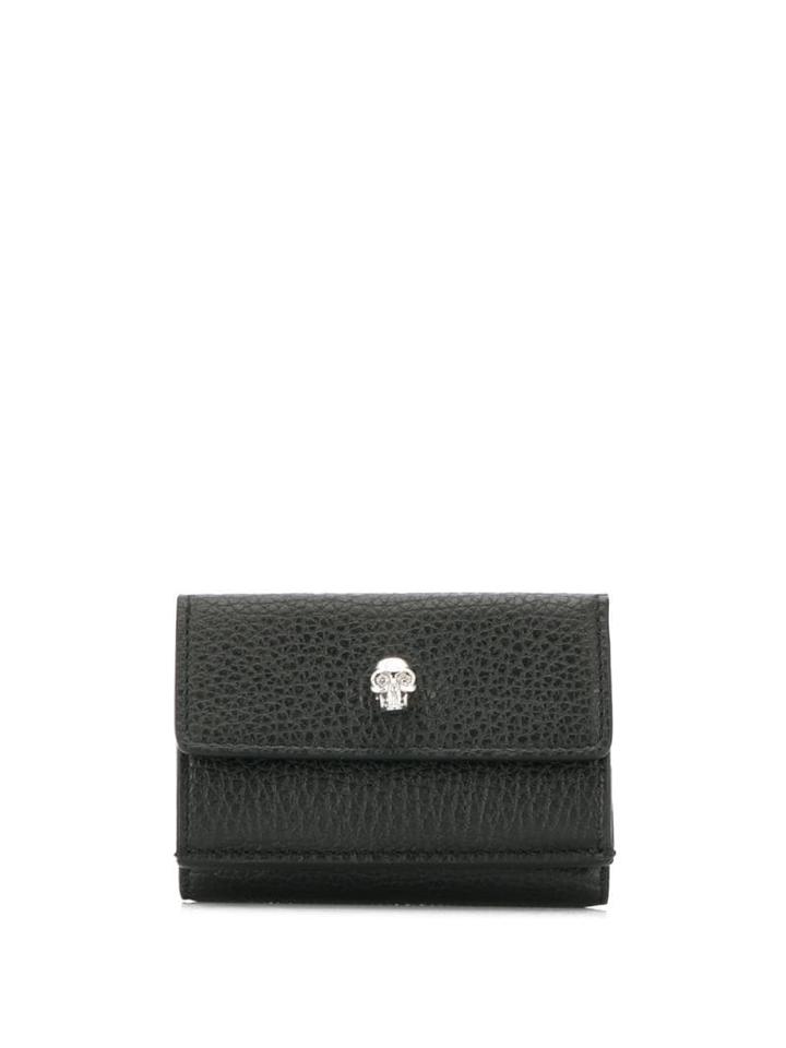 Alexander Mcqueen Tri-fold Skull Wallet - Black