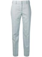Paul Smith Cropped Check Trousers - Blue