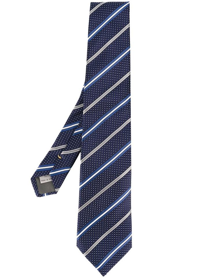 Canali Striped Jacquard Tie