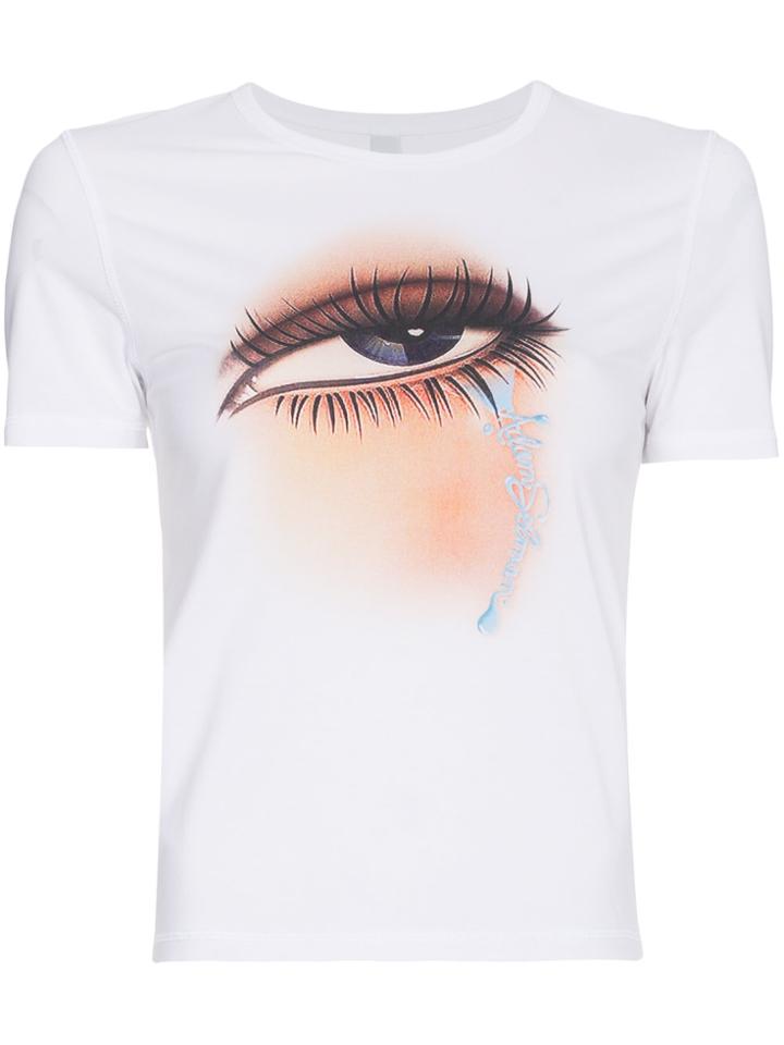 Adam Selman Eye Print T Shirt - White