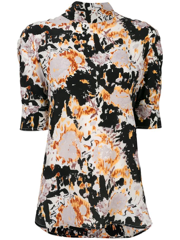 Marni 'magma' Print Mock Neck Blouse - Multicolour