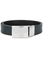 Burberry Embossed Buckle Belt - Black