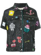 P.a.r.o.s.h. Painted Short Sleeve Jacket - Black