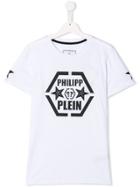 Philipp Plein Junior Teen Logo T-shirt - White