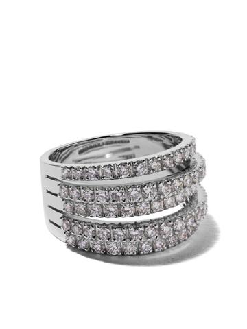 De Beers 18kt White Gold Fine Line Diamond Ring - Unavailable