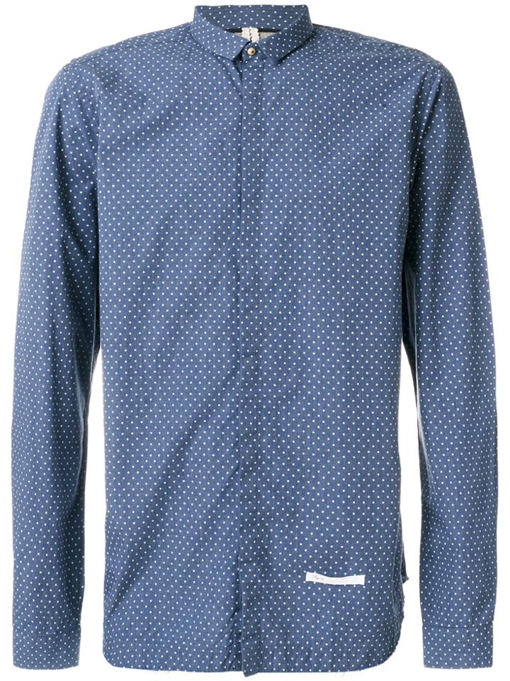 Dnl Concealed Button Shirt - Blue