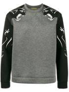 Valentino Panther Sweatshirt, Men's, Size: Large, Black, Viscose/cotton/polyurethane