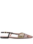 L'autre Chose Pointed Flat Ballerina Shoes - Neutrals