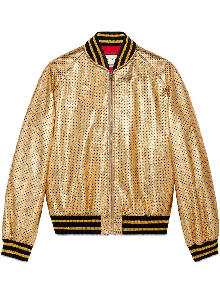 Gucci Guccy Print Bomber - Metallic