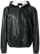 Prada Hooded Leather Jacket - Black