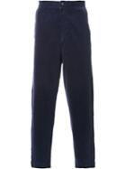 Cityshop Corduroy Tapered Trousers, Men's, Size: Large, Blue, Cotton