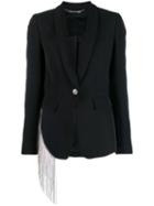 Philipp Plein Single-breasted Fitted Blazer - Black