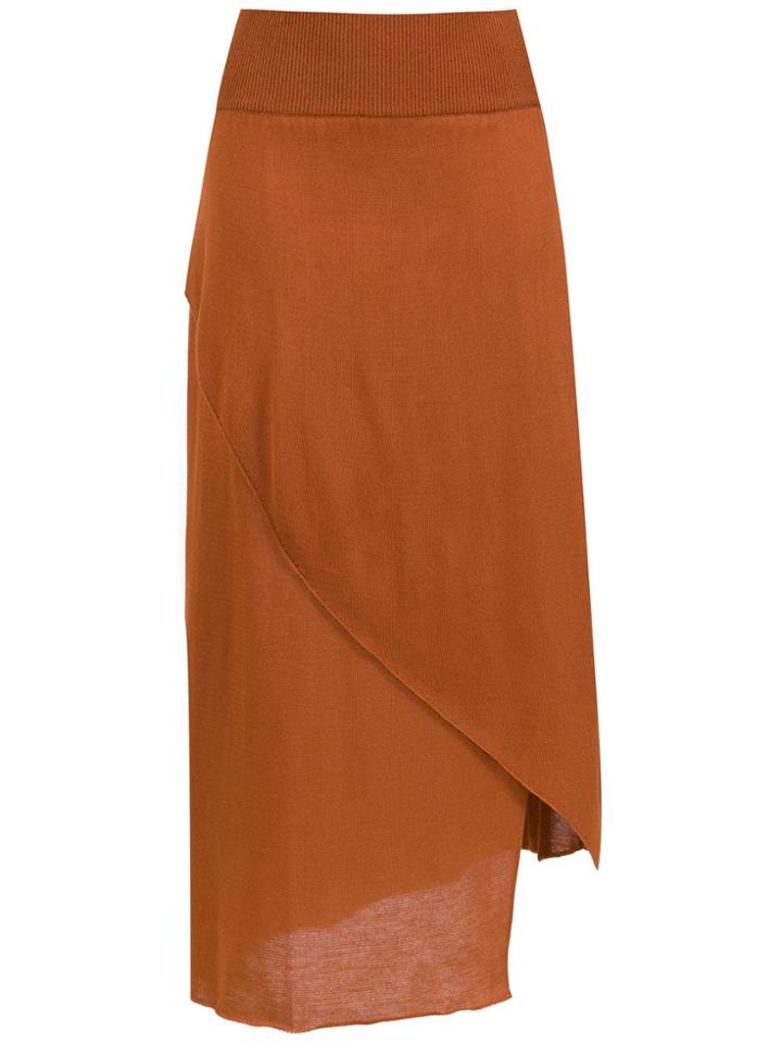 Mara Mac Knitted Midi Skirt - Brown