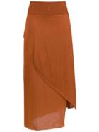 Mara Mac Knitted Midi Skirt - Brown