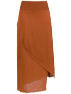 Mara Mac Knitted Midi Skirt - Brown