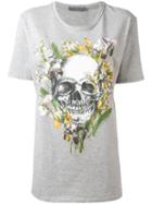 Alexander Mcqueen - Skull Print Boyfriend T-shirt - Women - Cotton - 44, Grey, Cotton