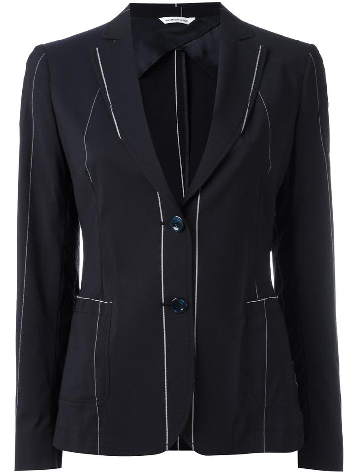 Tonello - Deconstructed Blazer - Women - Polyamide/polyester/spandex/elastane/virgin Wool - 42, Blue, Polyamide/polyester/spandex/elastane/virgin Wool