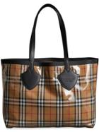 Burberry The Medium Giant Tote In Vintage Check - Nude & Neutrals