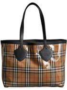 Burberry The Medium Giant Tote In Vintage Check - Nude & Neutrals