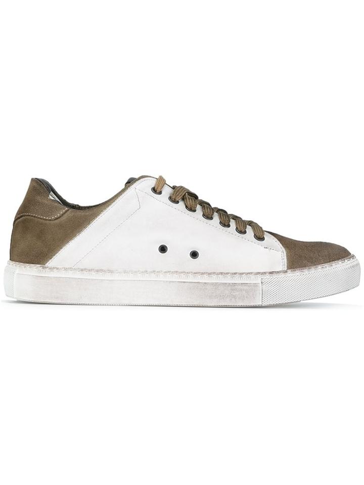 Grey Daniele Alessandrini Contrast Panel Sneakers
