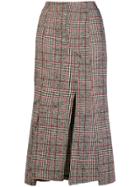 Mcq Alexander Mcqueen Checked Print Fitted Skirt - Black
