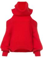 Monse Off-the-shoulder Jumper - Red