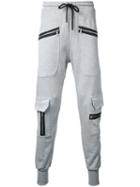 Markus Lupfer Zip Pocket Track Pants, Men's, Size: Large, Grey, Cotton