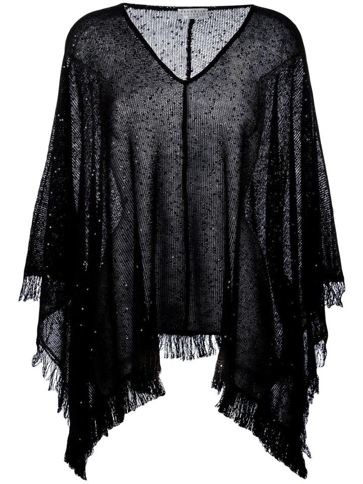 Brunello Cucinelli - Flared Tunic - Women - Silk/linen/flax - L, Women's, Black, Silk/linen/flax