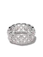 De Beers 18kt White Gold Enchanted Lotus Diamond Band