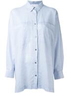 Reality Studio Loose-fit 'ave' Shirt, Women's, Size: Medium/large, Blue, Cotton/linen/flax