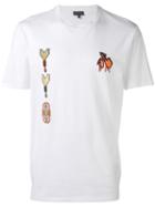 Lanvin Embroidered Patch T-shirt, Men's, Size: Xl, White, Cotton/polyester