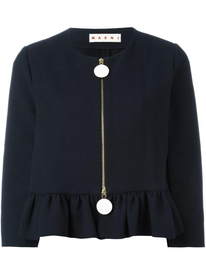 Marni Ruffled Hem Bomber Jacket