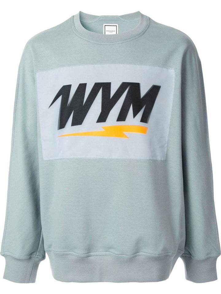 Wooyoungmi Printed Logo Sweatshirt - Blue