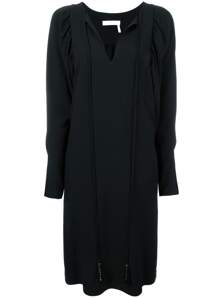 Chloé Slit Front Dress, Women's, Size: 36, Black, Acetate/viscose/silk