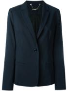 Twin-set Single Button Blazer, Women's, Size: Large, Blue, Viscose/polyamide/spandex/elastane/polyester